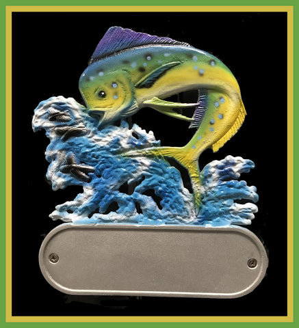 Aluminum Mahi Dolphin Decorative Address Plaque - Broward Casting
