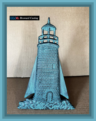Cast Aluminum Patina Lighthouse Decorative Hose Holder
