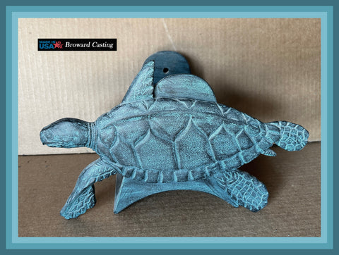 Cast Aluminum Patina Turtle Decorative Hose Holder