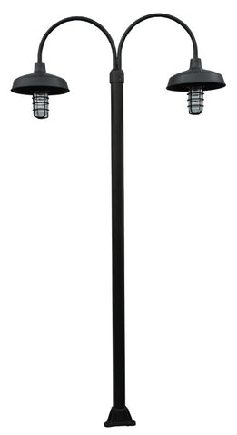7' 8' 9' or 10' ALUMINUM ROUND POST WITH NEW ENGLAND WHARF DOCK LIGHT - Broward Casting