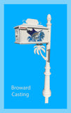 CUSTOM ORDERED/PAINTED PALM TREE w/Sailfish inserts HIGH QUALITY CAST ALUMINUM MAILBOX