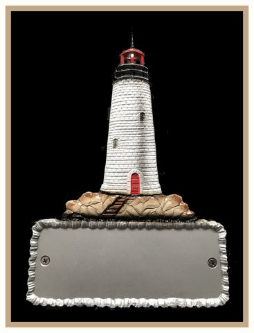 Aluminum Lighthouse Decorative Address Plaque - Broward Casting
