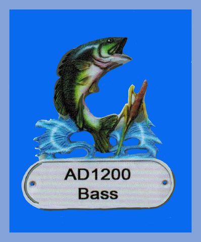 Cast Aluminum Bass Decorative Address Plaque