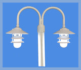 7',8' or 9' ALUMINUM ROUND POST WITH DOUBLE LED FRIENDLY PAGODA DOCK LIGHT