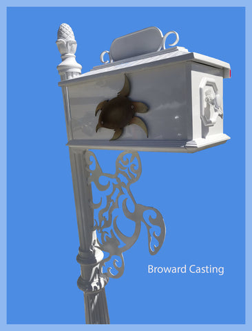 TURTLE w/Plasma Turtle Inserts HIGH QUALITY CAST ALUMINUM MAILBOX