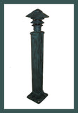 1" or 3' ALUMINUM SQUARE POST WITH PAGODA DOCK LIGHT - Broward Casting